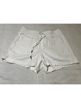 Orvis Men White Cotton Blend Drawstring Shorts M/M Outdoor Durable Lightweight